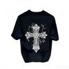2026 New Men's Loose T-shirt Black and White Color, Round Collar Design,suitable for Street Casual W