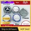 C200 E200 Neu 2025 Für Mercedes Benz 4 Stück 75mm Auto Radnabendeckel Felgendeckel Für Mercedes Benz W204 205 A B C E S CLA CLK