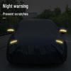 Full Car Cover: Soft Aluminum Film, Dustproof, Sun Protection, Heat Insulation, Black Outside, Silver Inside.