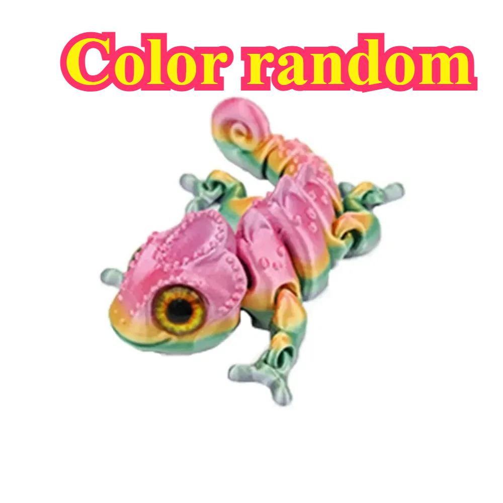 

3D Printing Chameleon Figures Cartoon Animal Model Toy Movable Joint Fidget Toy Home Accessories Desktop Ornament Kids Gift