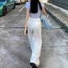 White Large Size Wide Leg Jeans Female Summer High Waist Skinny Loose Drapey Dragging Pants Retro High Waist Street Style Baggy Long Jeans for Ladies