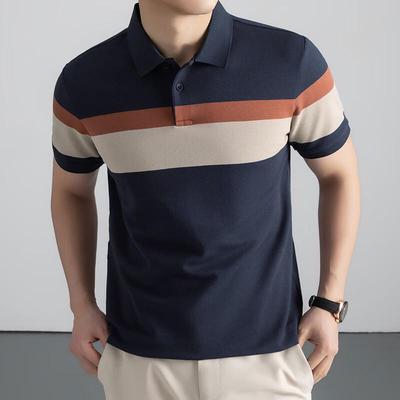 Polo a Maniche Corte a Strisce Estiva da Uomo Firstview