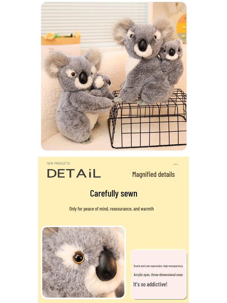 Adorable Mother-Child Koala & Little Panda Plush Toy Set - Perfect Gift for Boys and Girls