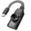 GS3 USB 2.0 External Sound Card Virtual 7.1 Channel Sound Card Adapter Plug and Play with Hdphone Microphone  s Volume Control   Mic Games Sound