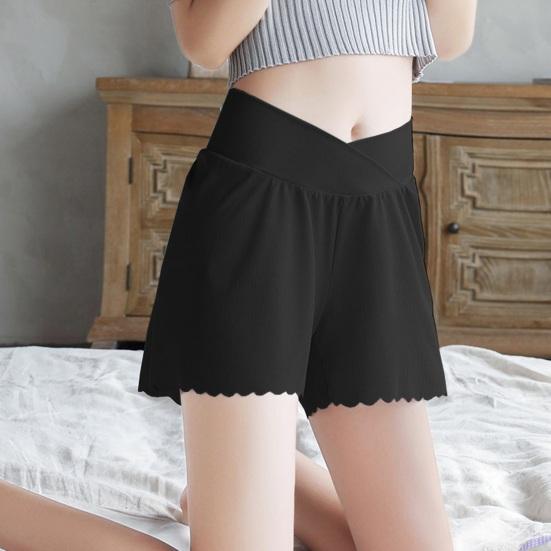 Pantaloni de siguranță pentru femei, respirabil, cu talie elastică, la marginea florii, pentru femei însărcinate, pantaloni scurți de siguranță până la genunchi, pantaloni scurți pentru sarcină