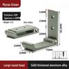 Black Aluminum Alloy Folding Wall-Mounted Coat Hook - Punch-Free, Solid Single Hook