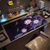 Dark Lotus Flower Large Extended Gaming Mouse Pad Non Slip Desk Mat Floral Keyboard Mousepad For Laptop Desktop Office Workspace