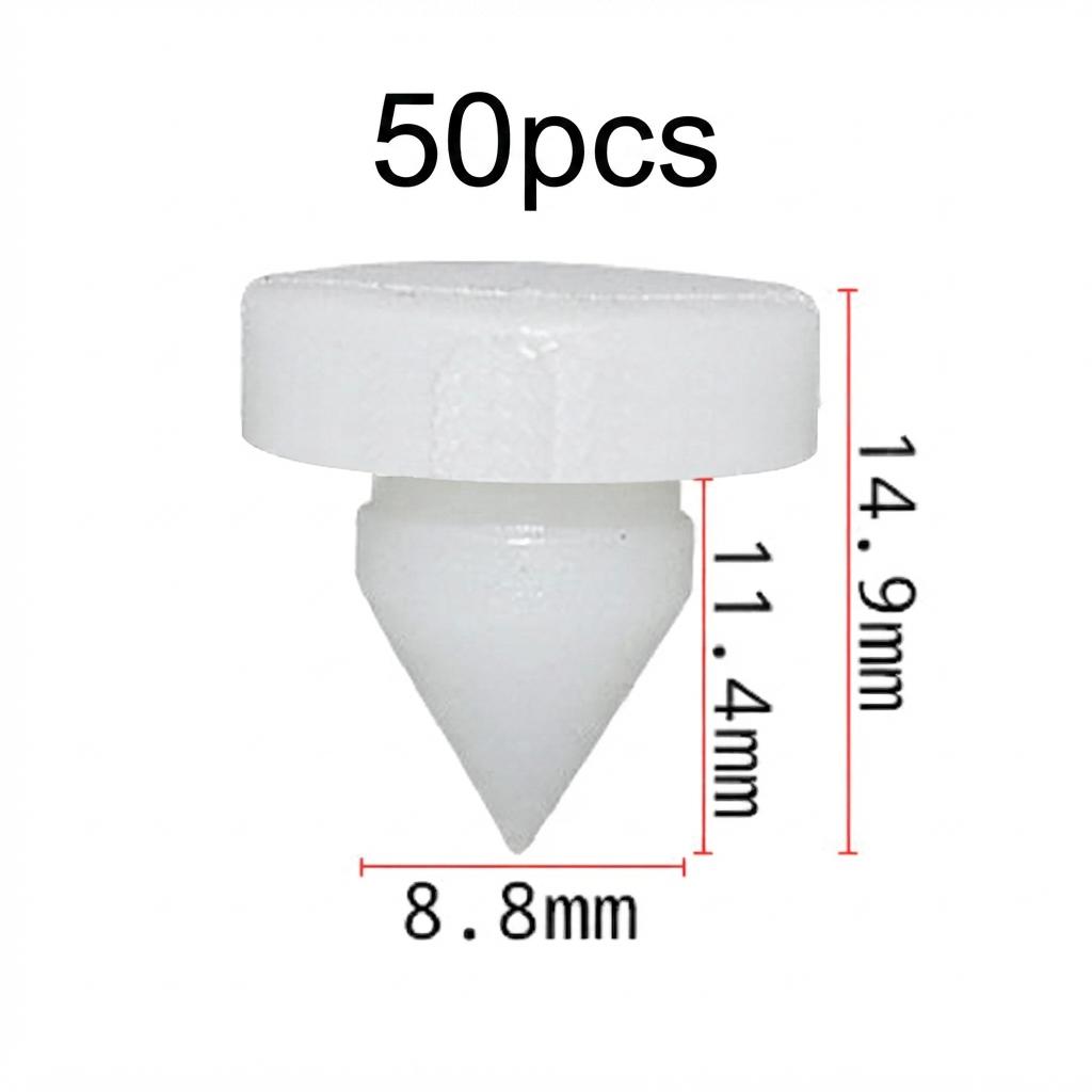 10/50Pcs White Brake Clutch Pedal Stop Pad Brake Switch Limit Pad Pedal Rubber Buckle Plastic Material Automotive Parts