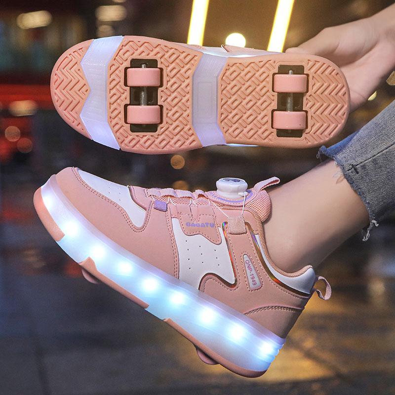 Kid's Luminous Sneakers Running Shoes Children's Glowing Sneakers with Charging Boy Luminous Sneakers