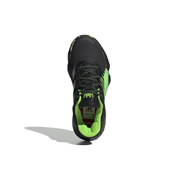 Adidas D.O.N. Issue #1 J Non slip Lightweight Low top Children's Basketball Shoes Black Green Teenagers EF2933