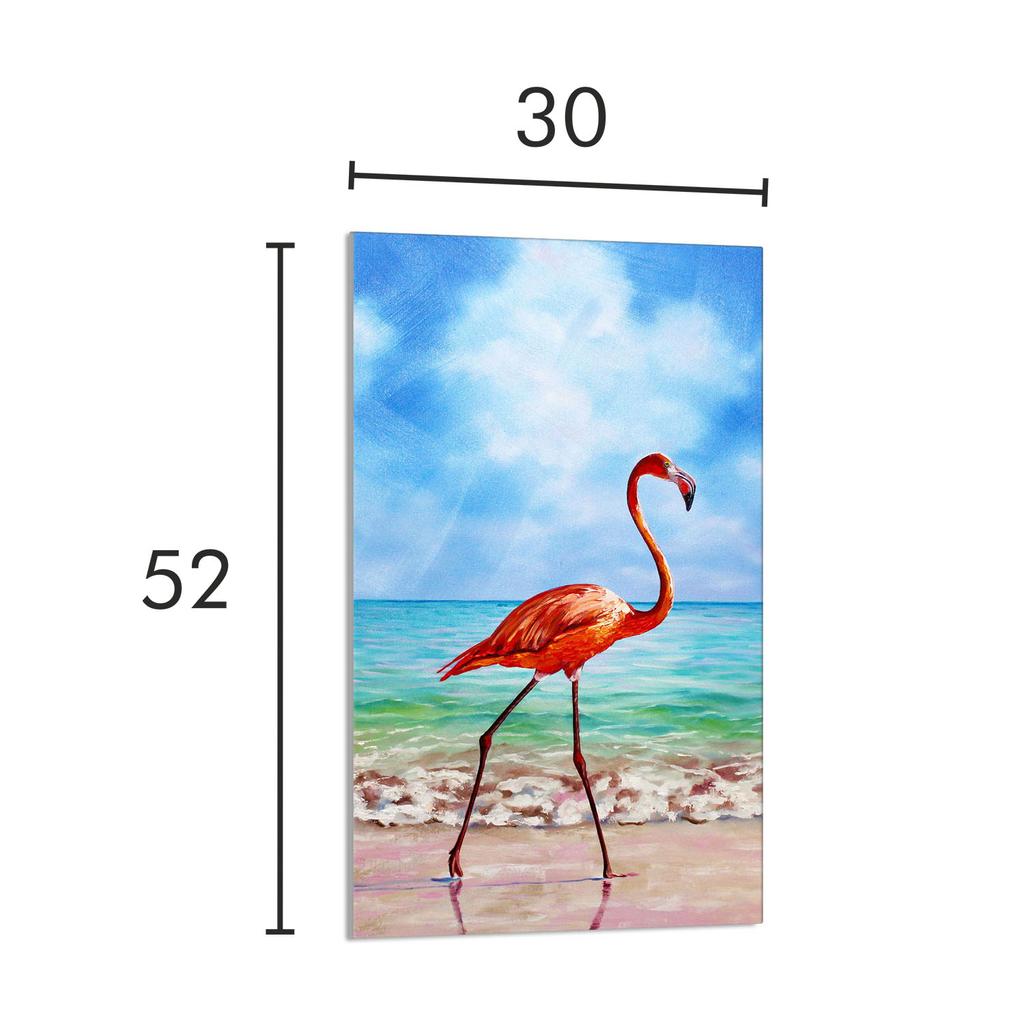 GLAS-SCHNEIDEBRETT 30x52 Flamingo