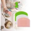 6 Pack Plastic Bench Scraper, Flexible Dough Scraper, Flexible Plastic Multipurpose Kitchen Pastry Cutter Tool, for Bread Cake Dough (White, Green,