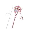 Elegant Silver Hair Stick with Crystal Filigree Buyao for Women Girl Buyao for Traditional Headpieces Hair Jewelry