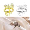 6x Christmas Deer Napkin Rings Metal Tableware Ornaments Reindeer Napkin Holders for Wedding Festival Xmas Dinner Table Kitchen