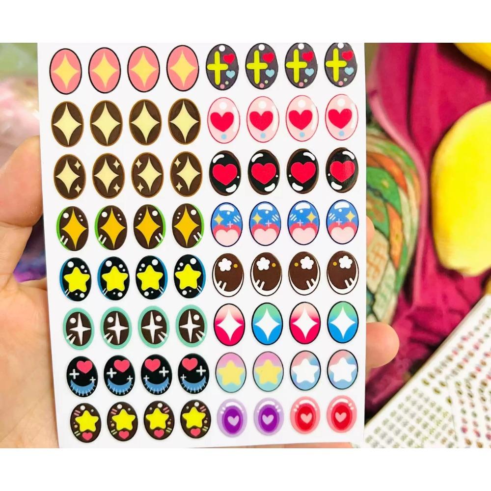 

Подходящие 17/38см Labubu V1v2v3 Запасные наклейки для глаз Виниловые контактные линзы Макияж Наклейки для глаз Сделай сам Кукла Детский подарок Игрушка Милый