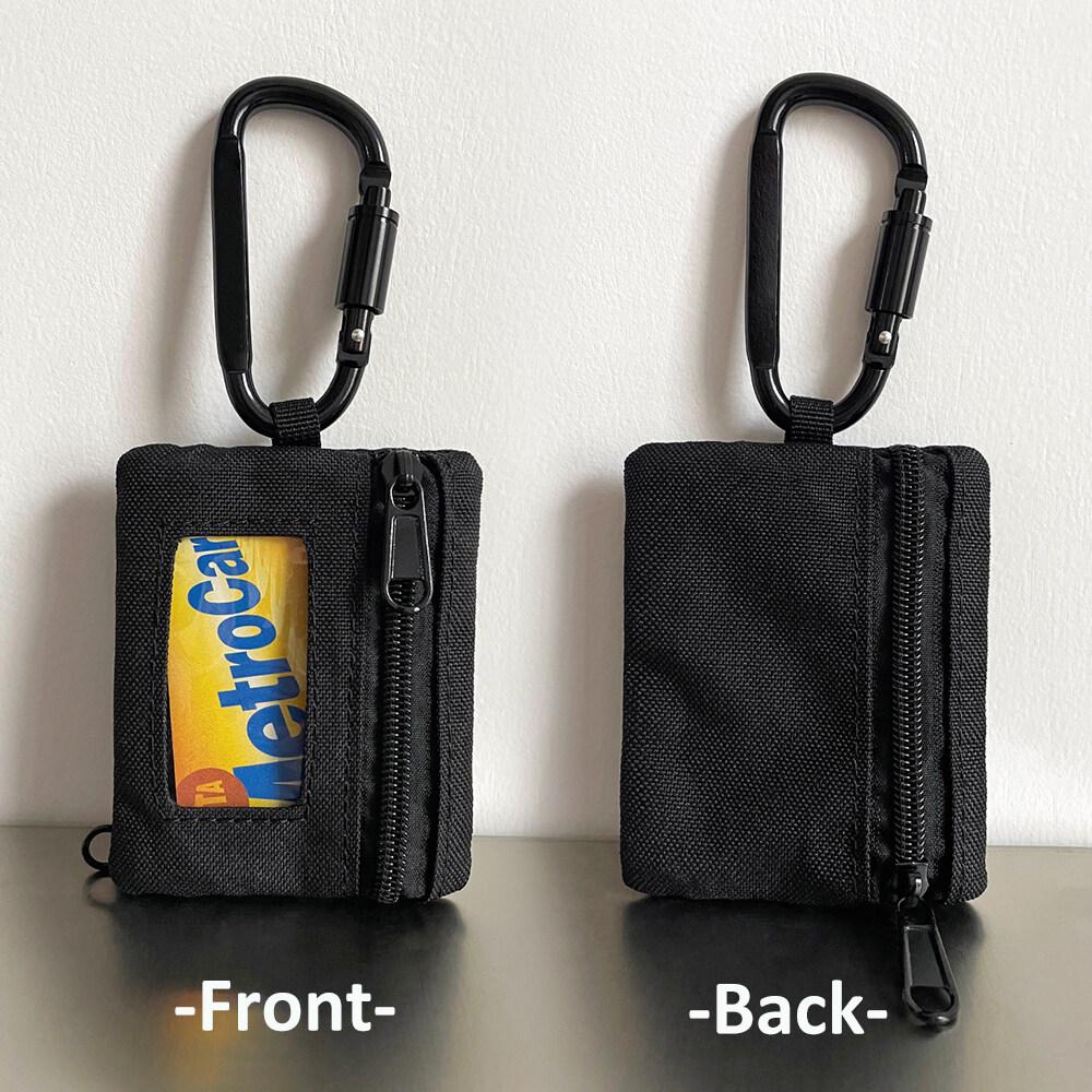 Multi Functional Mini ID Card Holder Mens and Womens Bank Credit Card Key Bus Subway Cards Sports Zipper Pouch with Lanyard