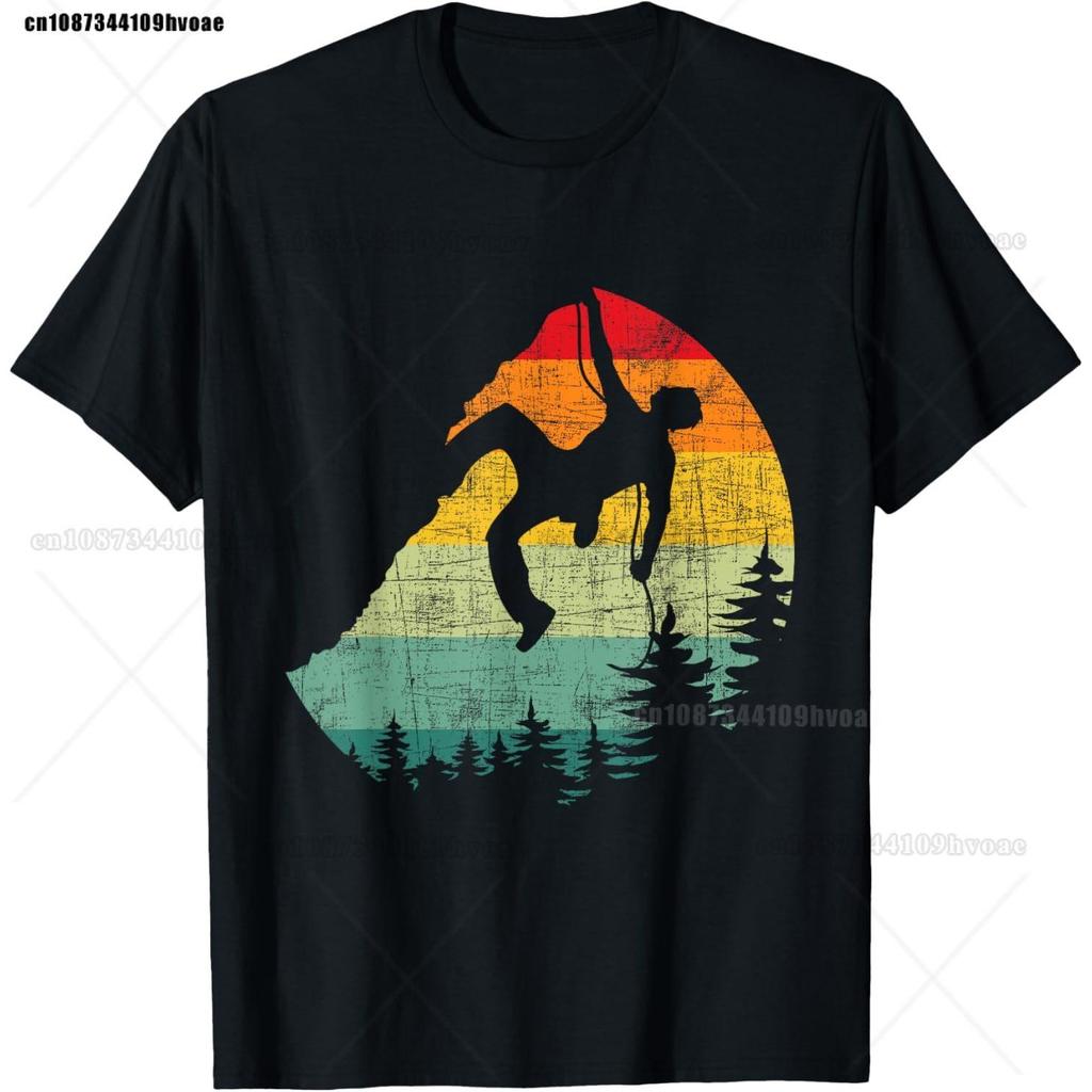 Retro Vintage Bergsteiger Felsklettern Bouldern T-Shirt