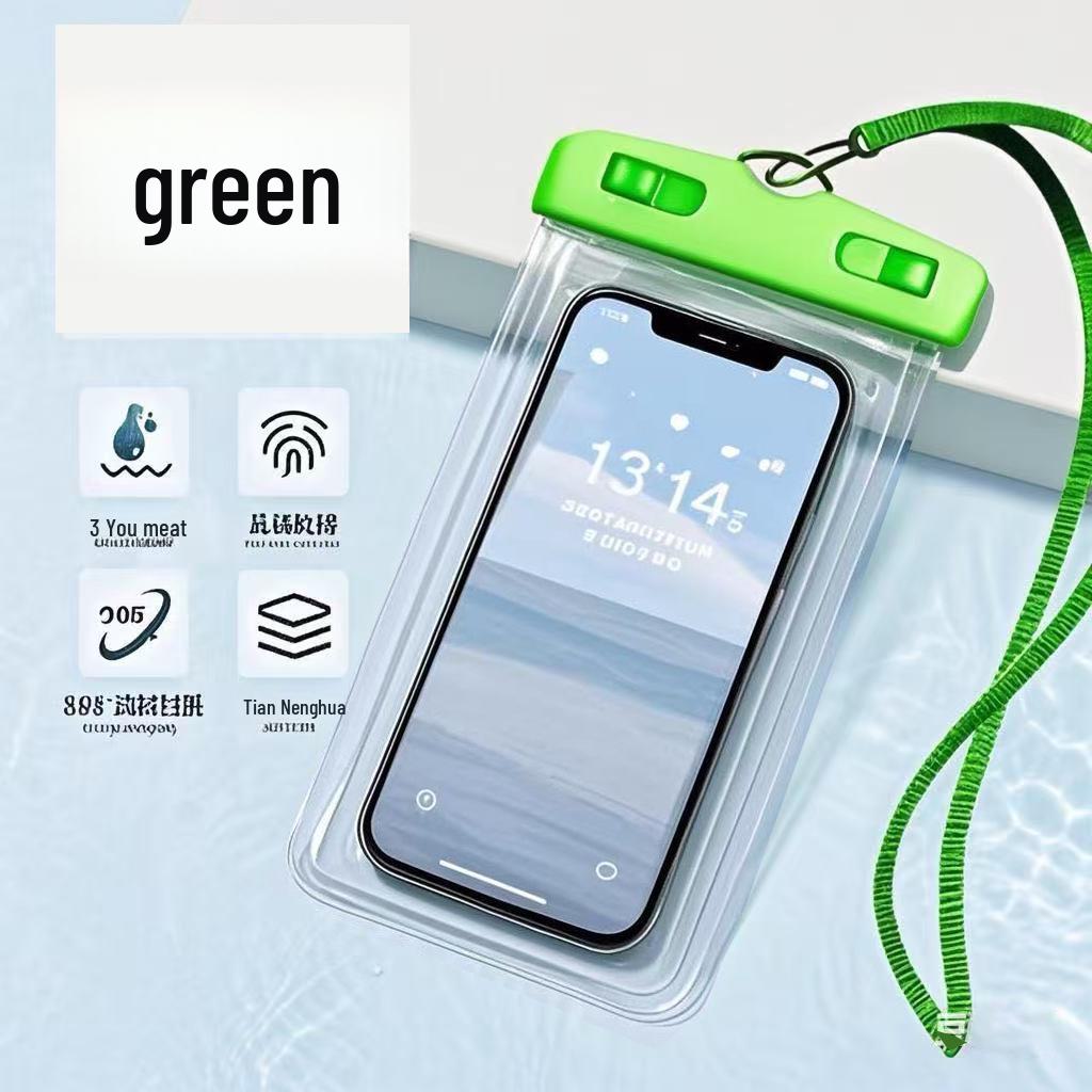 Touch-Sensitive Transparent Waterproof Phone Bag for Swimming and Rafting