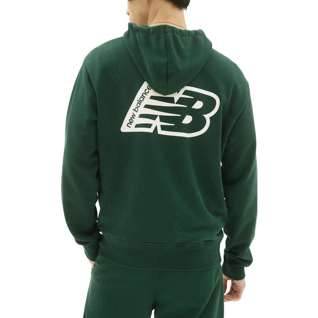 New Balance Logo Fleece Hoodie Asia Sizing 'Nightwatch Green' Men's AMT23511-NWG