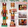 35cm/38cm Weihnachtsnussknacker Holz-Lebkuchenmann-Marionette Kreative Keks-Puppe Handwerkskunst Feiertagsgeschenk Haus-Büro-Dekoration