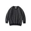 2024 Herbst Koreanische Kinder gestreifte Frottee Sweatshirts für Jungen