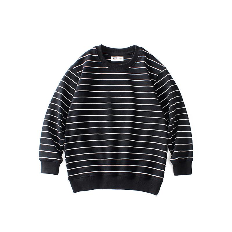 2024 Herbst Koreanische Kinder gestreifte Frottee Sweatshirts für Jungen