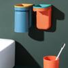 4 Colors Toothbrush Rack Light Luxury Mouthwash Brushing Cup Punch Free Wall Mounted Bathroom Storage Box Couple Tooth Cup Shelf