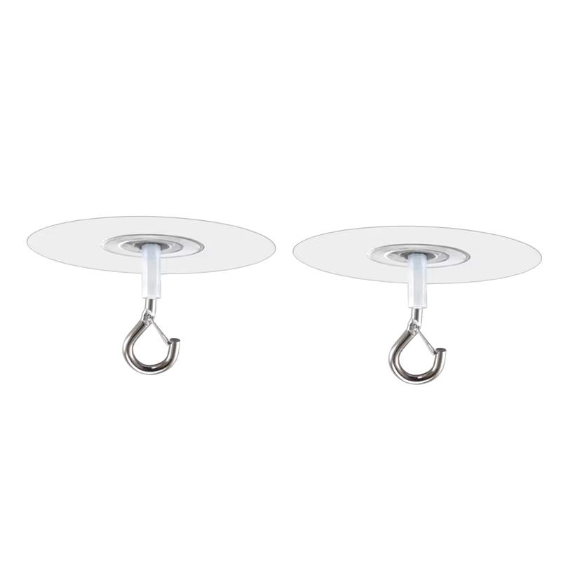 

2/5 шт. Потолочные крючки Самоклеящиеся Сверхпрочные Крючки Без Сверления Кухонные Настенные Ключницы Для Подвешивания Растений Колокольчиков Ветра 2PCS