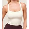 Gymshark Everyday Seamless Ribbed Midi Top Soft White B4c3l Wcmy