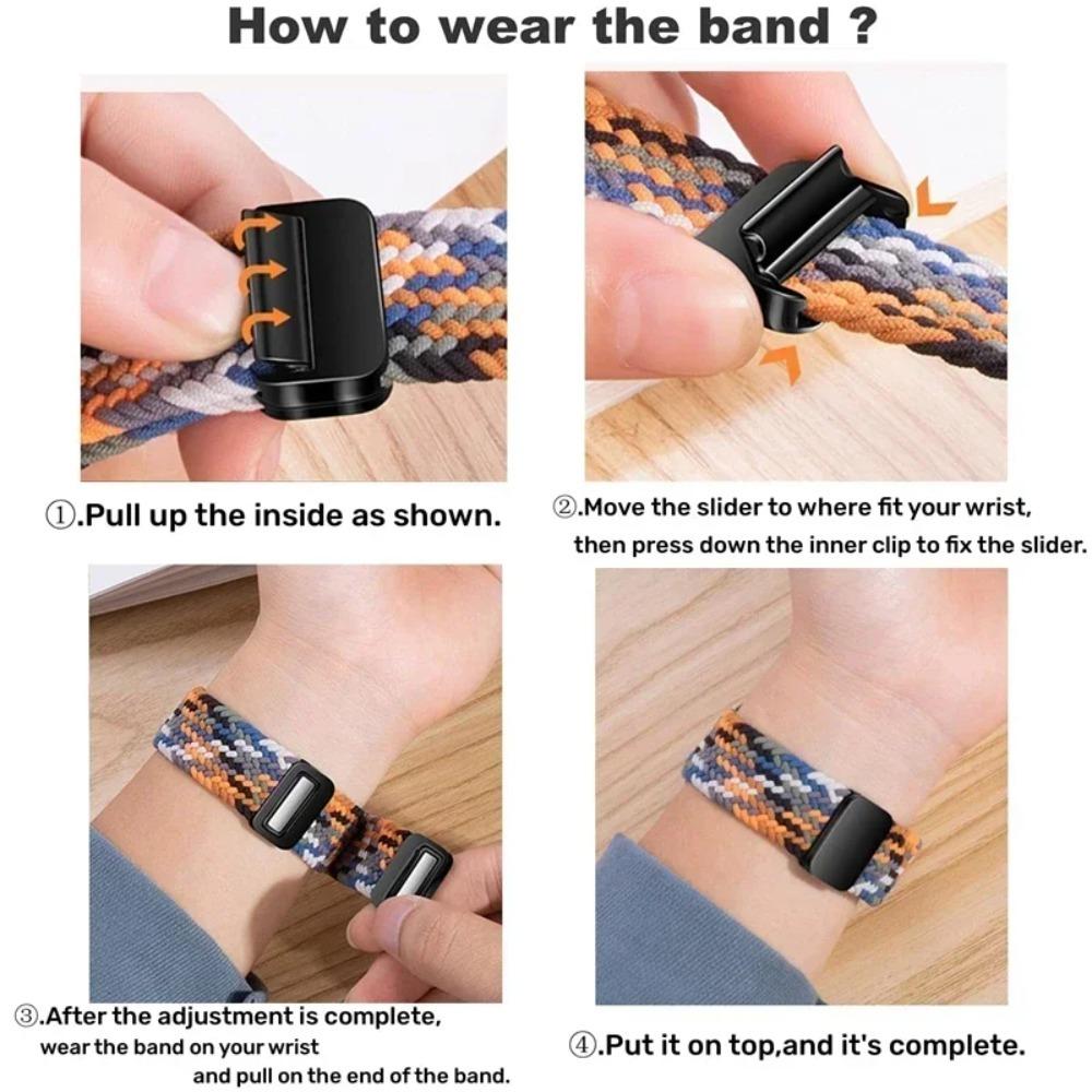 Nylon Braided Band For Apple Watch Series Ultra 3 2 1 49mm 11 10 46mm 42mm 9 8 7 45mm 41mm Magnetic Strap iWatch 6 5 SE 44/40mm Belt