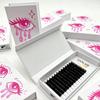 Private Label Korean PBT Individual Eyelash Extensions Silk Mink Matte Black Lash Trays Volume Cashmere Lash Extensions