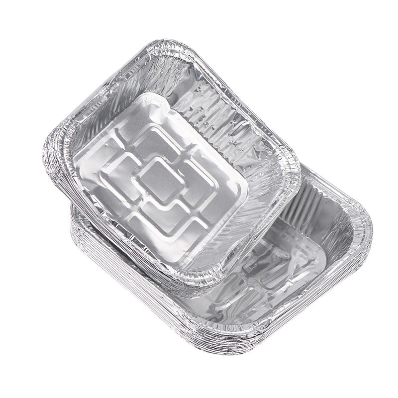 10Pcs 20Cm Air Fryer Aluminum Foil Pan Food Containers Square Oven Bbq Tray Oil-Proof Non-Stick Baking Tool Kitchen Supplies