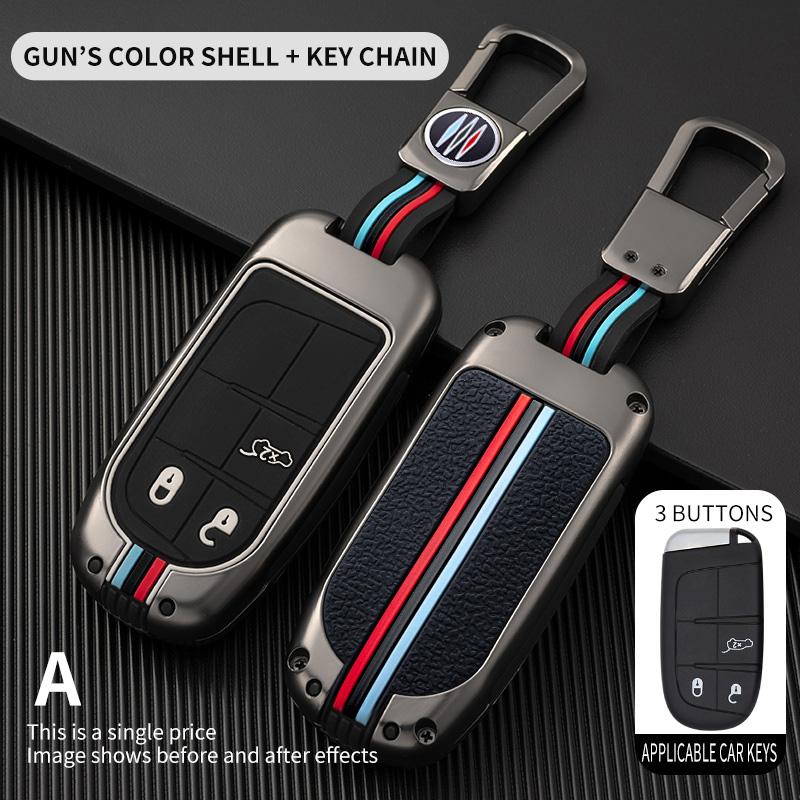 Metal Car Key Cover Case Fob for Jeep Renegade Compass Grand Cherokee for Chrysler 300C Wrangler Dodge Car Accessaries