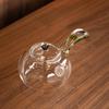 Green Tea Glass Teapot with Side Handle - Thickened, Heat-Resistant, Small Size for Tea Brewing