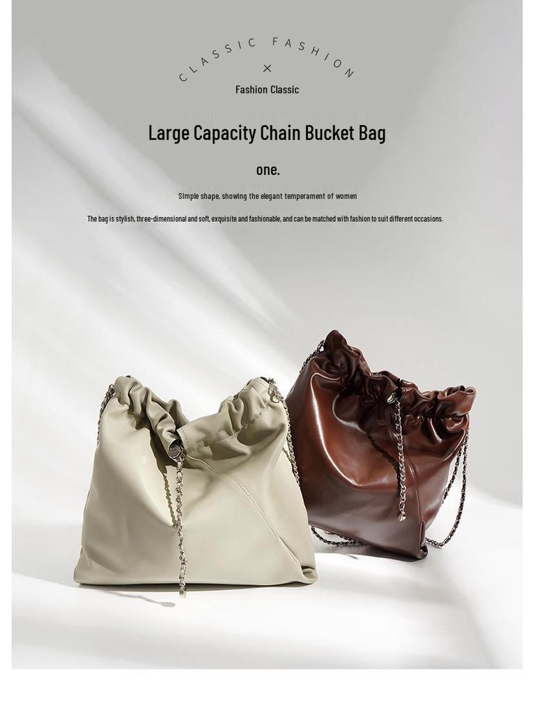 Niche 2025 Double-Pocket Fashion Tote: Classic Versatile Women's Crossbody Bag