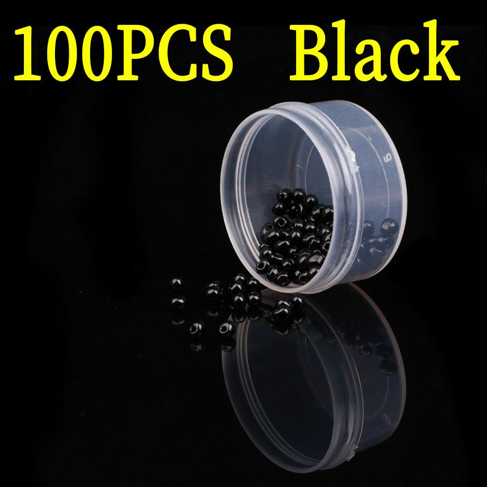 

100 шт. PMMA Краплеподібні Намистини з Головкою-Бульбашкою Матеріал для В язання Мушок Перламутрові Прозорі Намистини для Німф-Мошок, Емерджерів, Багерів, Черв яків, Приманка для Форелі чорний