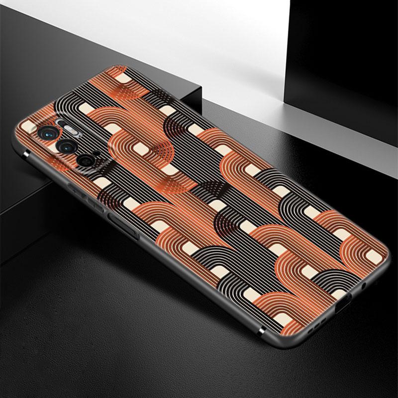 Aesthetic African Wax Fabic Phone Case For Xiaomi Redmi Note 7 8 9 10 Lite 11 11E 11T 12 Pro 11S 4G 10T 5G 8T 9S 10S Black Cover