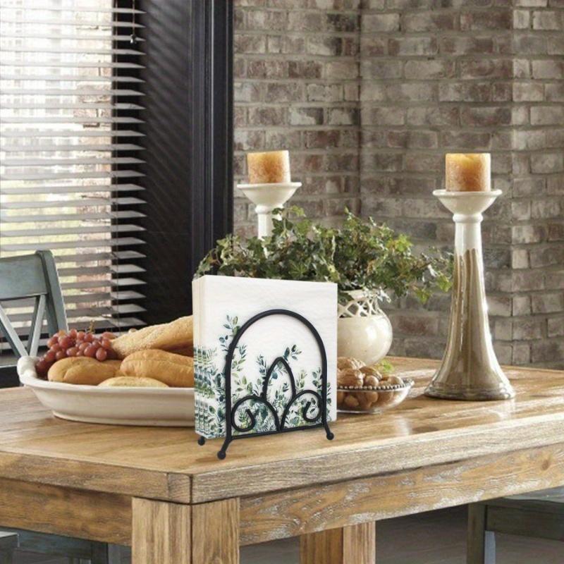 Simple and Stylish Iron Paper Towel Rack In Black for Cross-border Cafe and Hotel Table Storage Nordic Hand-drawn Tissue Rack