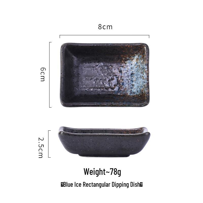 Ceramic Raised Corner Sushi & Sauce Dishes