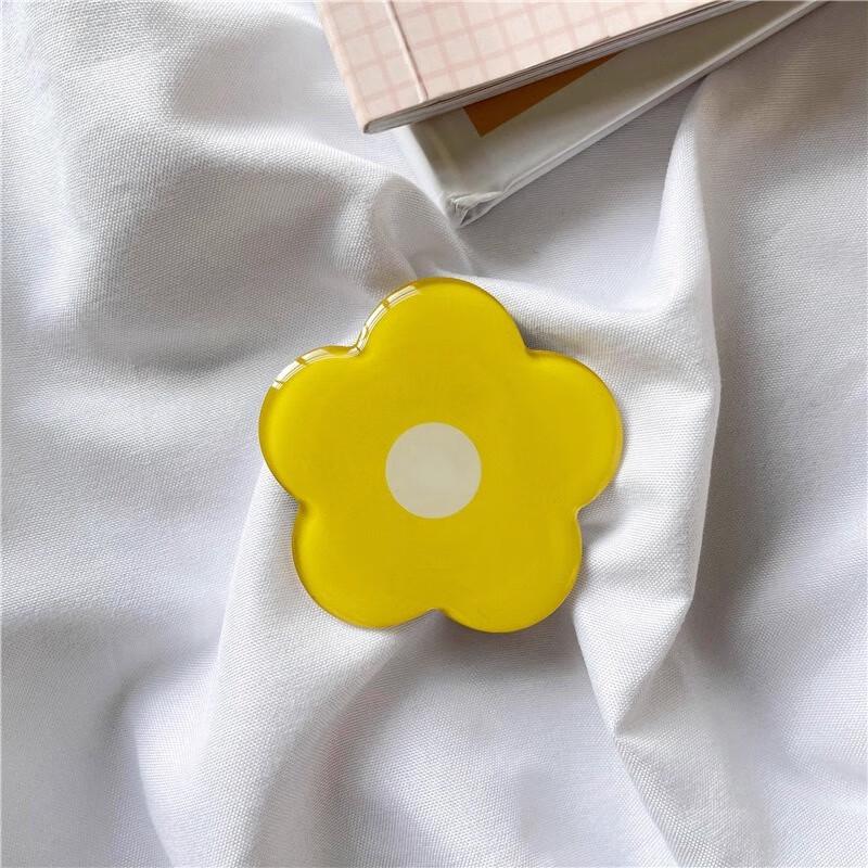 Anvelo Acrylic Flower Retractable Magnetic Phone Ring Holder (Random color shipping)