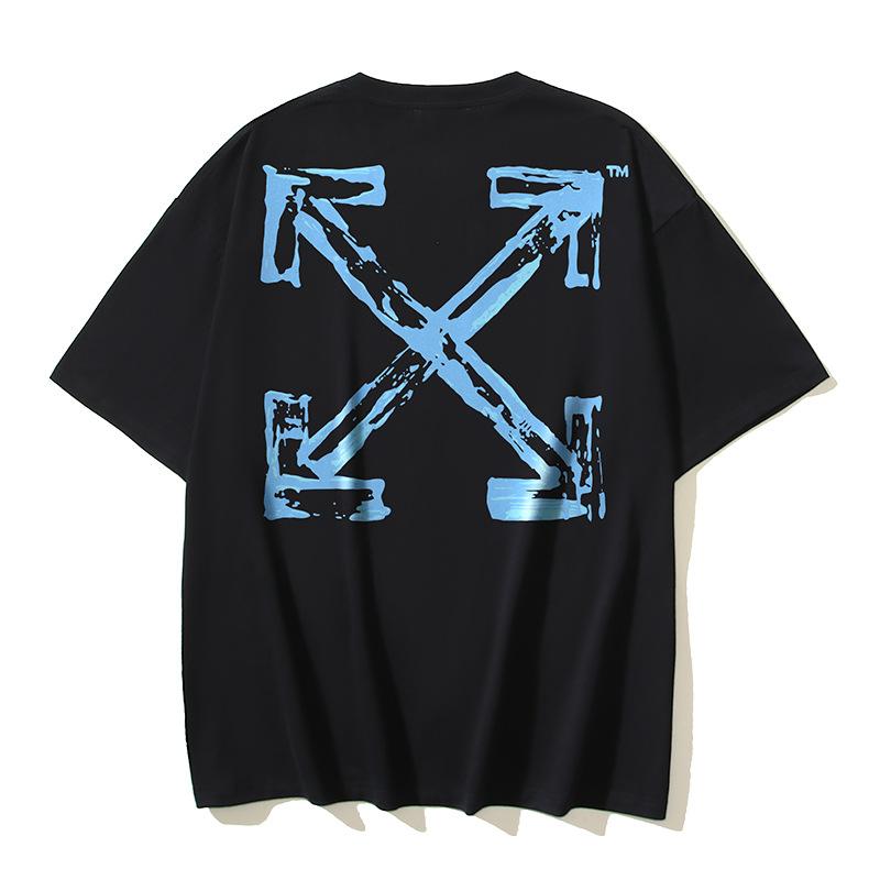 Off-White 2026 Summer New Letter Graffiti Arrow Pattern Printed Short Sleeved T-shirt for Men and Women