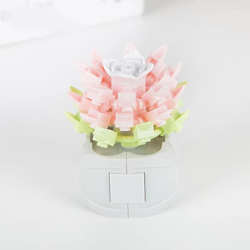 Mini Building Blocks Flower Children's Girls Mini Art Building Blocks Toy DIY Valentine's Day Gift