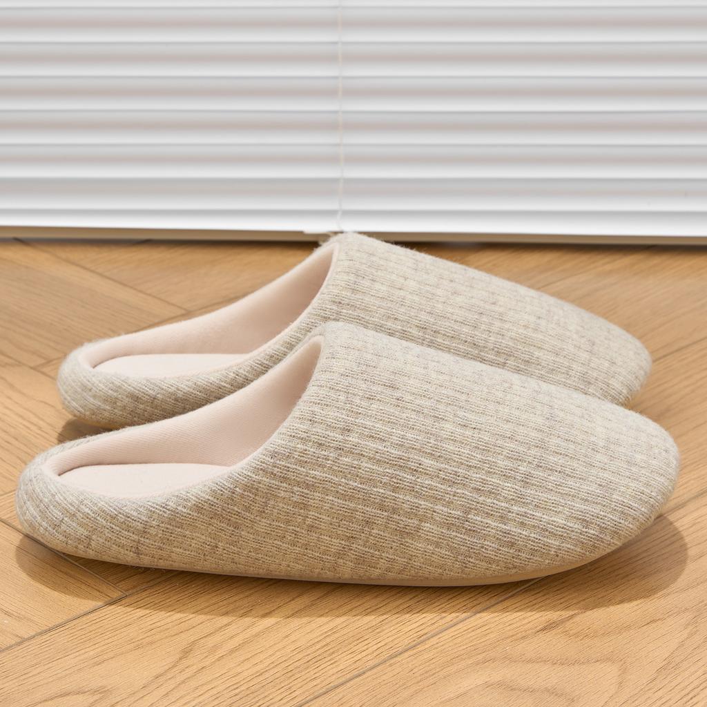 Winter Women Home Slippers Soft Warm Flat Slides Silent Comfortable Non-slip Slippers Indoor Outdoor Men Casual Slippers