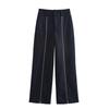 Fashion Style 2024 Autumn New Female Stylish All-Match Ornaments Zipper Ornament Straight-leg Casual Pants 8484683