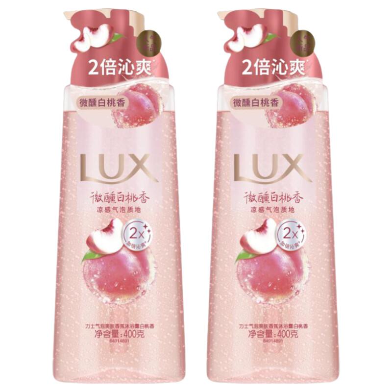 LUX White Peach Scent Bubble Toning Fragrant Shower Gel