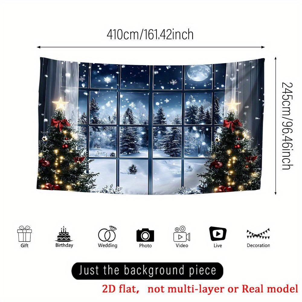 1Pcs Christmas Snow Forest Scene Garage Decoration Background Xmas Backdrop Decorations For Photo Studio Photo Booth Party