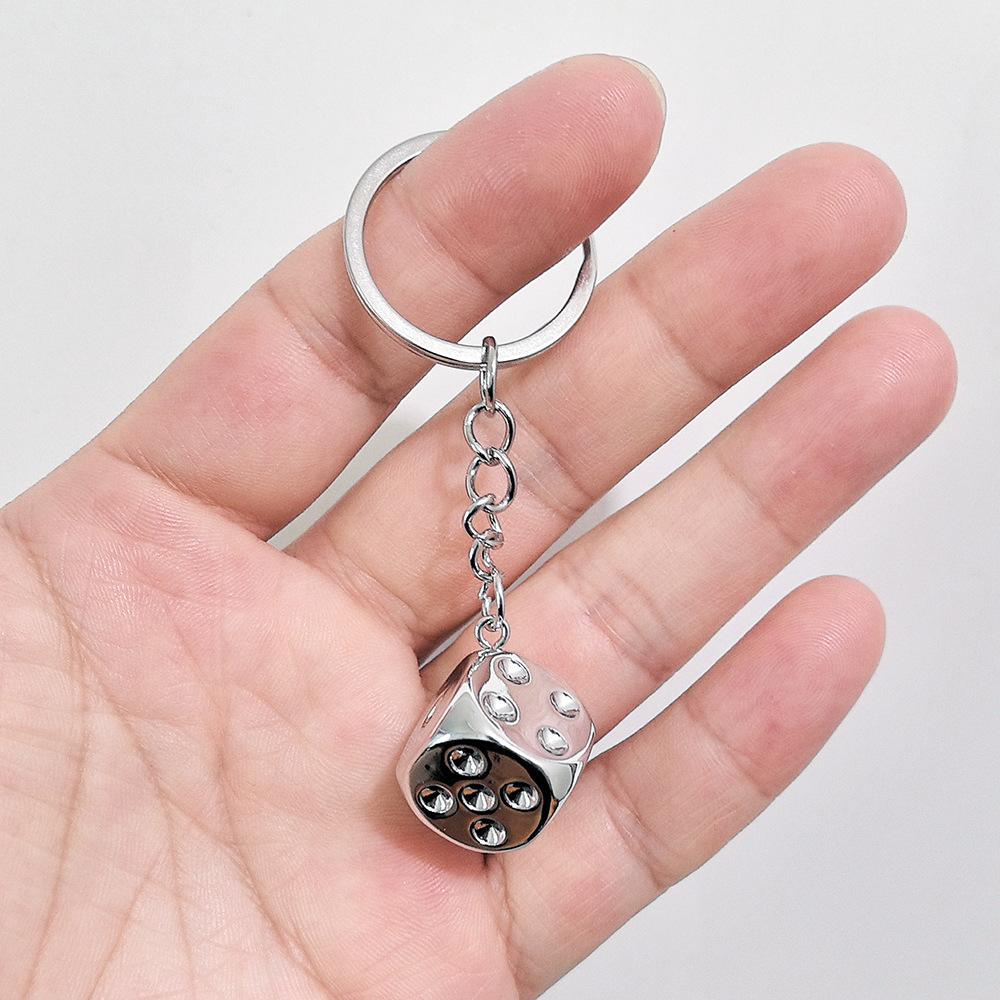 Multicolor Dice Keychain Personalized Number Pendant Bag Accessories Couple Family Keychain Pendant