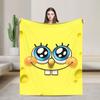 Spongebobed Blanket Flannel  Winter  Breathable Soft Throw Blankets for Home Travel Bedspread