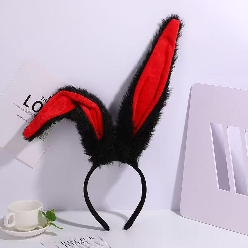 

Halloween Long-Haired Rabbit Ear Lolita Headband - Fashionable Cosplay Accessory чёрный