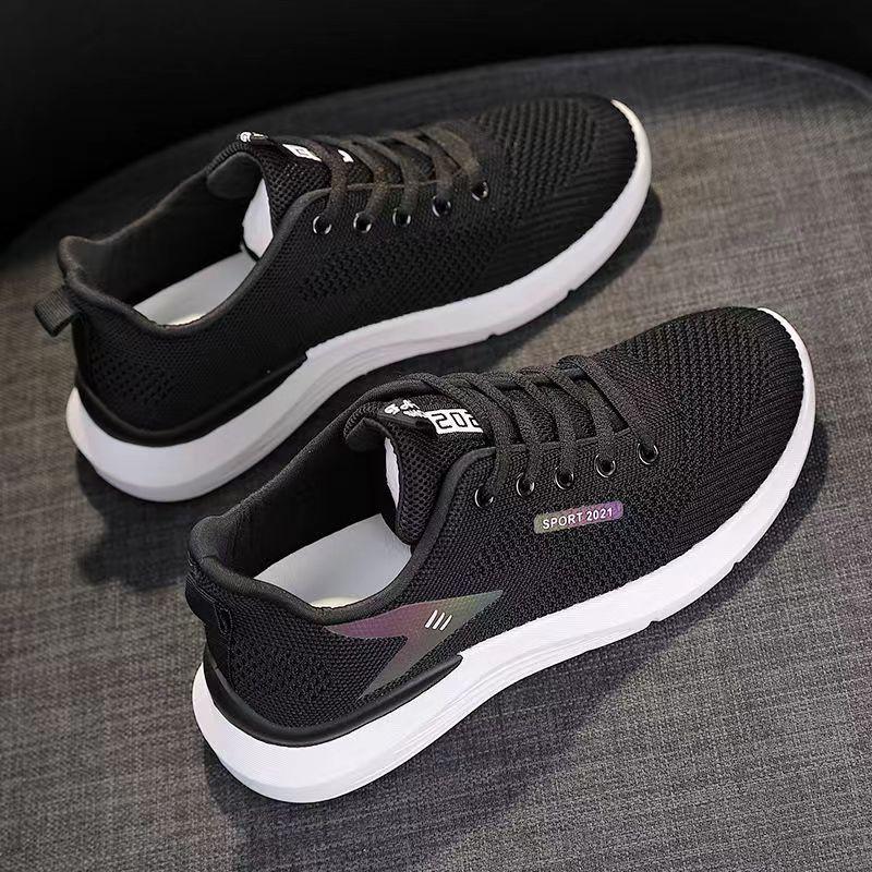 Spring and Summer New Little White Shoes Sports Shoes Women's Lightweight Soft-soled Women's Running Shoes Student Lace-up Casual Shoes